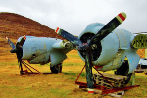 Whilst hiking you can see old airplanes.