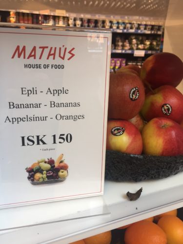 Fruit at Keflavík airport.